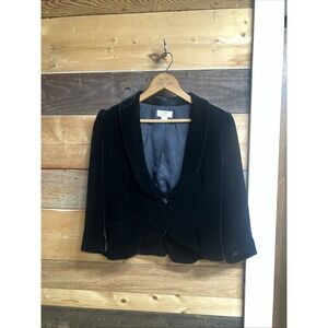 90’s vintage Velvet Black Jacket Women's Black Holiday Top